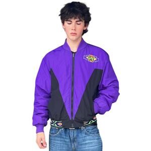 Retro 1980s Arctic Cat Bomber – Purple/Black Aztec Detail L
